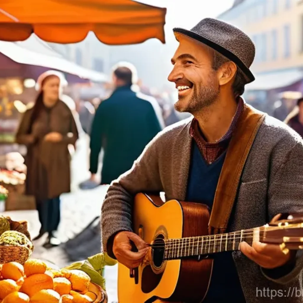 드론 촬영 비용 - **Prompt 1:** "A bustling, vibrant open-air market scene in a charming European town square. Diverse...