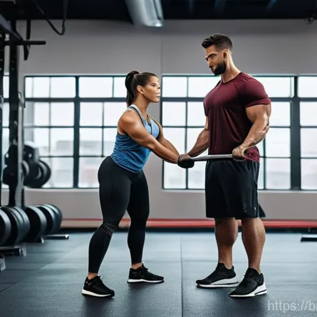 헬스 트레이너 비용 - **Personalized Strength Training Session:**
    "A male fitness trainer, early 30s, with a fit and p...