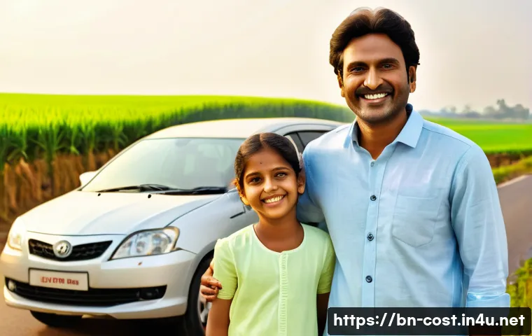 자동차 구입비용 - **Prompt:** A joyous Bengali family, consisting of a father, mother, and their school-aged child (ap...